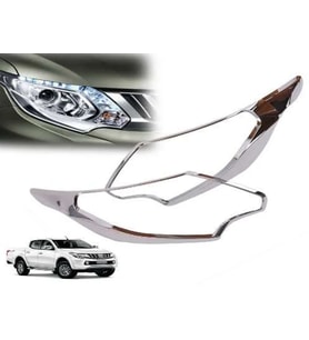 Mitsubishi L200 Uyumlu 2015 2018 Ön Far Kaplama ABS Krom Parça