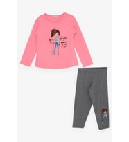 Breeze Kız Çocuktaytlı Takım Dostluk Temalı Kız Temalı 1.5-5 Yaş, Neon Pembe