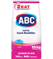 Abc Matik Toz Çamaşır Deterjanı 10KG Canlı Renkler (66 Yıkama)