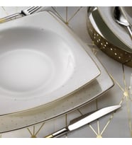 Kütahya Porselen Bone Mare 62 Parça 1075021 Desen Yemek Takımı