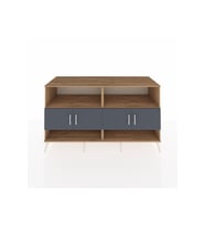 Kronos Konsol 4 Raflı 4 Kapaklı 176x59x99 Çam-Antrasit/Çam