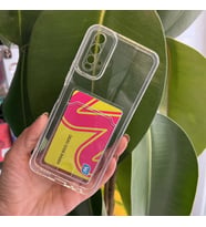 Xiaomi Redmi 9T Kılıf Kartlıklı Şeffaf Silikon Kılıf Şeffaf