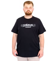 Mode XL Büyük Beden Erkek T-Shirt Bisiklet Yaka ORIGINALS U25038 Lacivert