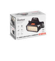15 LEDLİ SARI / BEYAZ ŞARJLI KAFA LAMBASI WATTON WT-652