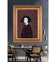 Altın Varaklı  Çerçeveli Paspartulu Tablo uu573 (Gold)