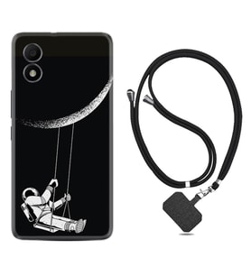 TCL 303 Kılıf Resimli Boyun Askılı İpli Desenli Silikon Series Astronot 519