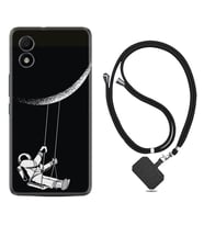 TCL 303 Kılıf Resimli Boyun Askılı İpli Desenli Silikon Series Astronot 519