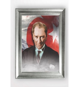 Gümüş Çerçeveli Atatürk Tablo a877