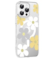 Durukar® iPhone 15 Pro Floral Magsafe Kapak - Sarı