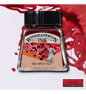 Winsor & Newton Drawing Ink Çizim Mürekkebi 040 Brick Red 