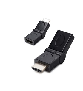 Hdmi Erkek Dişi Mafsallı Adaptör - Siyah HDX1257