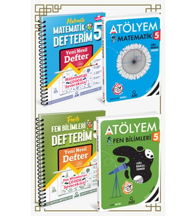 Arı Yayıncılık ARI YAYINLARI 5. SINIF MATEMATİK + FEN BİLİMLERİ ATÖLYEM VE DEFTER SETİ (Çok Renkli)