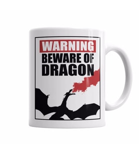 Cuidado Dragao Feroz Kupa Bardak Porselen