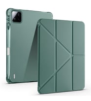 Lexroo Xiaomi Pad 7 Pro Kılıf Tri Folding Kalem Bölmeli Standlı Kılıf - Koyu Yeşil