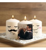 Kişiye Özel Sevgiliye Hediye 3'lü Mum Seti