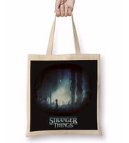 Stranger Things Black Bez Çanta Uzun Saplı