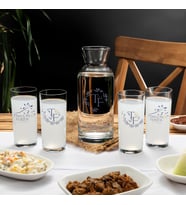 Yıl Dönümü Hediyesi Romantik 4+1 Rakı Kadehi ve Karaf Seti