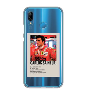 Huawei P20 Lite Uyumlu Carlos Sainz Desenli Şeffaf Telefon Kılıfı