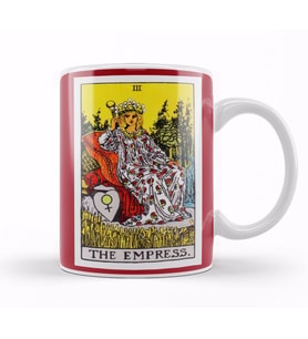 The Empress Rider Waite Tarot Card Kupa Bardak Porselen
