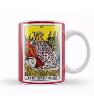 The Empress Rider Waite Tarot Card Kupa Bardak Porselen