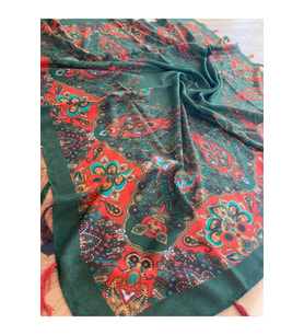 Etnik 110 x 110 cm Pareo Eşarp Şal Paisley 1757089