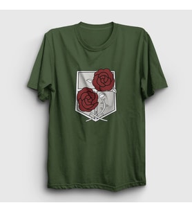 Presmono Unisex Haki Garrison V2 Anime Attack On Titan T-Shirt 123491tt (Haki)