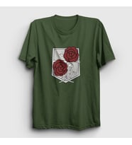 Presmono Unisex Haki Garrison V2 Anime Attack On Titan T-Shirt 123491tt (Haki)