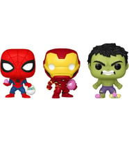 Funko Pocket Pop!: Marvel - Paskalya Örümcek Adam, Demir Adam Ve Hulk 3'Lü Paket (Krem)