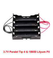 18650 Pil Yuvası 4'lü Paralel