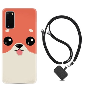 Samsung A02S A03S A10 A12 A13 A21S A22 Kılıf Boyun Askılı Silikon Sevimli Köpek 1731