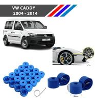 Otozet - VW Caddy Bijon Civata Kapağı Mavi Renk 20 Adetli Set 17mm 1K06011739B9