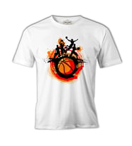 Basketbol - Sokak Topu Beyaz Erkek Tshirt