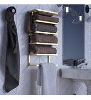 Viola Metal Katlı Havluluk gold