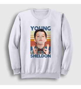 Presmono Unisex Beyaz Dizi Young Sheldon Cooper Sweatshirt 507961tt