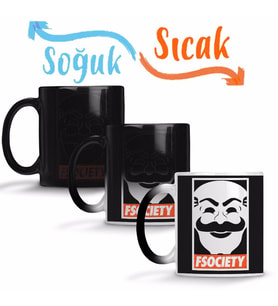 Fsociety Sihirli Kupa Bardak Porselen