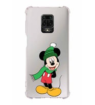 Xiaomi Redmi Note 9 Pro Köşe Korumalı Antişok Kapak Mickey Mouse Tasarımlı Şeffaf  Kılıf