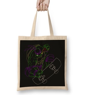 Neon 90's Ninja Turtle Donatello Bez Çanta Uzun Saplı