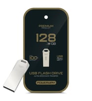 Powerway Premium 128 GB 100MB/S Ultra Hızlı USB 3.1 Metal Silver Flash Bellek
