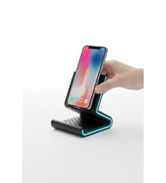 Şeritli ve Desenli Telefon Standı (Turkuaz)