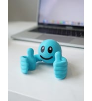 MYCRAFT3D Emoji Tasarımlı Çift El Telefon Standı & Masaüstü Tutucu Sarı