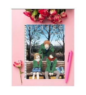 Orange Anime Defter 1 Adet Özel Tasarım A4 Boyutu 21*29 Cm Telli Çizgili Defter