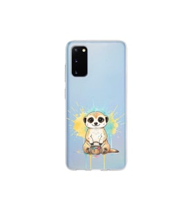 Samsung Galaxy S20 ile Uyumlu Splash Mirket Tasarımlı Şeffaf Silikon Kılıf