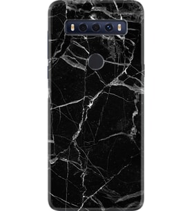 Tcl 10 Se Kılıf Excode Resimli Desenli Baskılı Silikon Kılıf Excode Fragile Black Mermer 1378