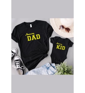 Amazing Dad Amazing Kid Baba Oğul Kız TEK ÜRÜN FİYATIDIR KOMBİN YAPMAK İÇİN EN AZ 2 ADET SEPETE EKLE