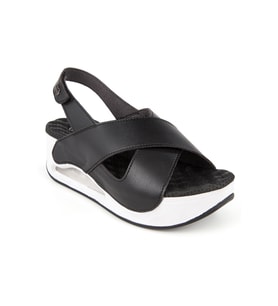 MUYA Orthopedix Assos Anatomik Air Max Tabanlı Cırtlı Kadın Sandalet 31213 (Siyah)