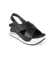 MUYA Orthopedix Assos Anatomik Air Max Tabanlı Cırtlı Kadın Sandalet 31213 (Siyah)