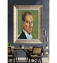 Gümüş Çerçeveli Atatürk Tablo ds85