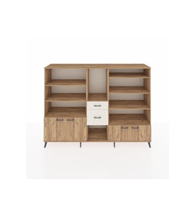 Hyperion Dolap 10 Raflı 2 Çekmeceli 4 Kapaklı 220x44x163 Çam-Çam/Aytaşı