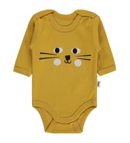Civil Baby Kaplan Baskılı 1-36 Ay Çıtçıtlı Badi - Hardal