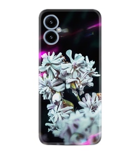 X5 Kılıf Resimli Desenli Silikon Platinium Series Beyaz Çiçekler 1888